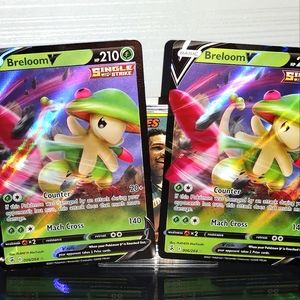 Breloom V (#006/264) Mint Condition Brilliant Stars lot of (2) cards.